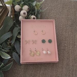 Panacea Cache Gold and Green Earring Set